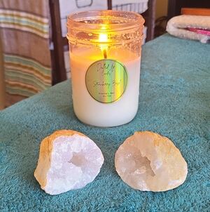 Sparkling White Quartz Geode